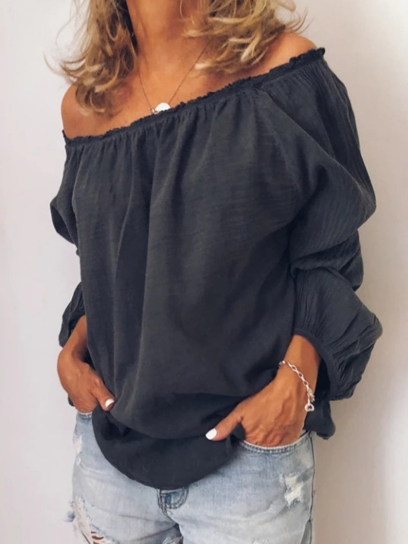 Solid Off-Shoulder Top