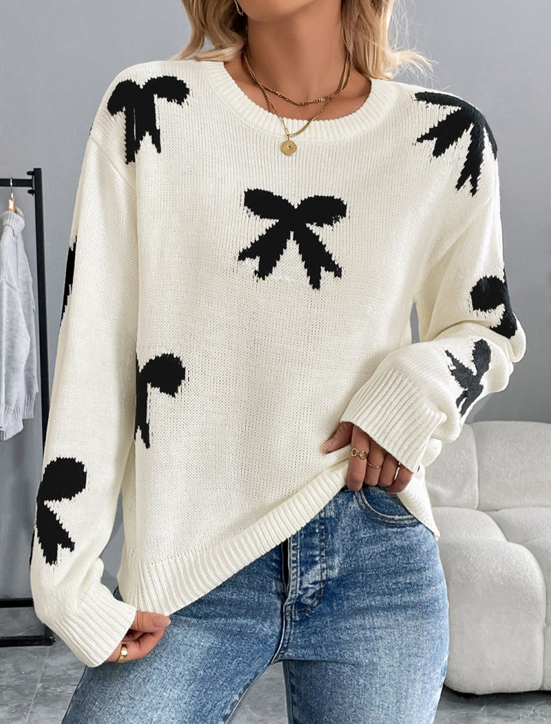 Oversized Bow Knit Sweater