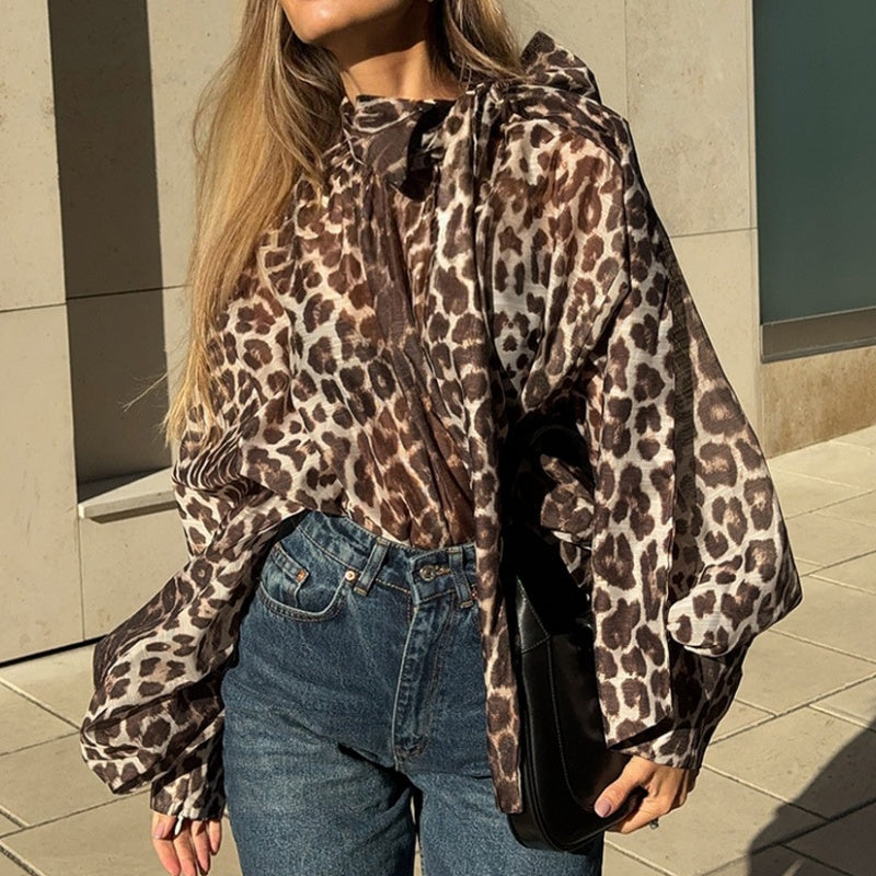 Oversized Leopard Print Shirt