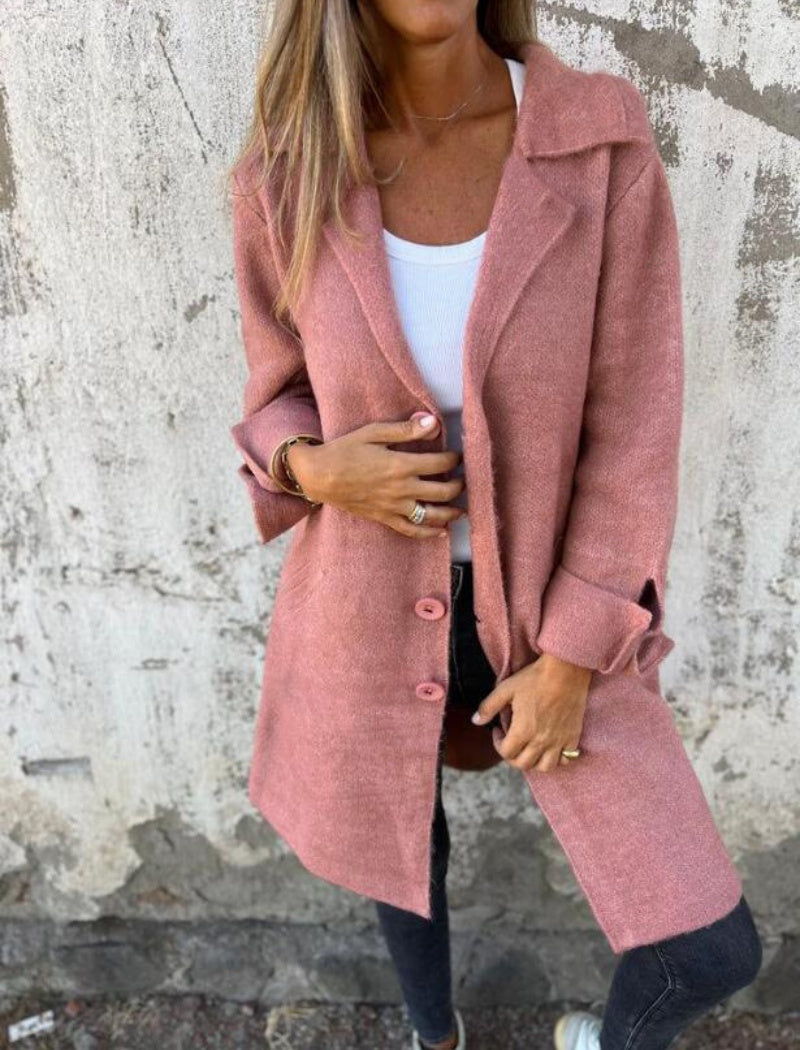 Button-Front Oversized Coat