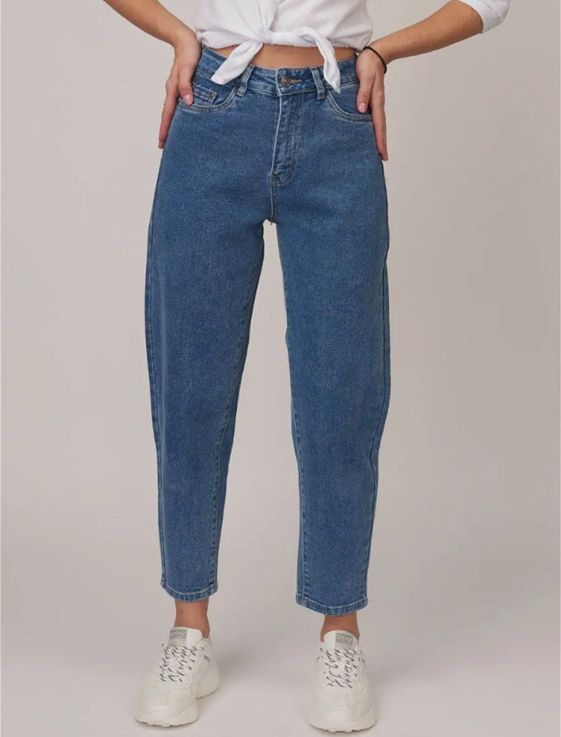 High-Rise Tapered Jeans