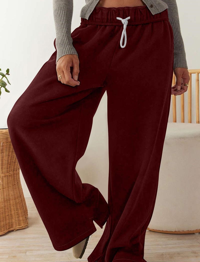 Split-Cuff Straight Casual Joggers