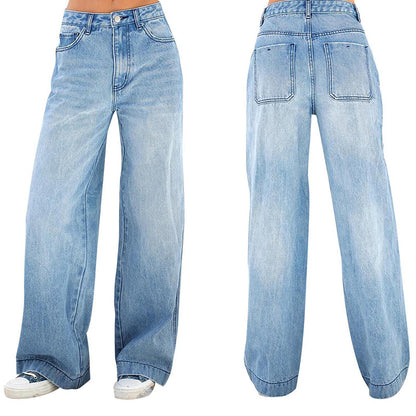 Wide-Leg High-Waisted Jeans