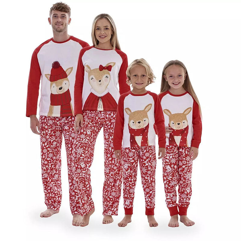 Festive Reindeer Family Pajama Set