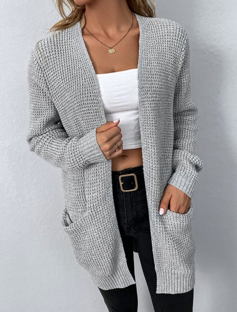 Solid Pocket Knit Cardigan