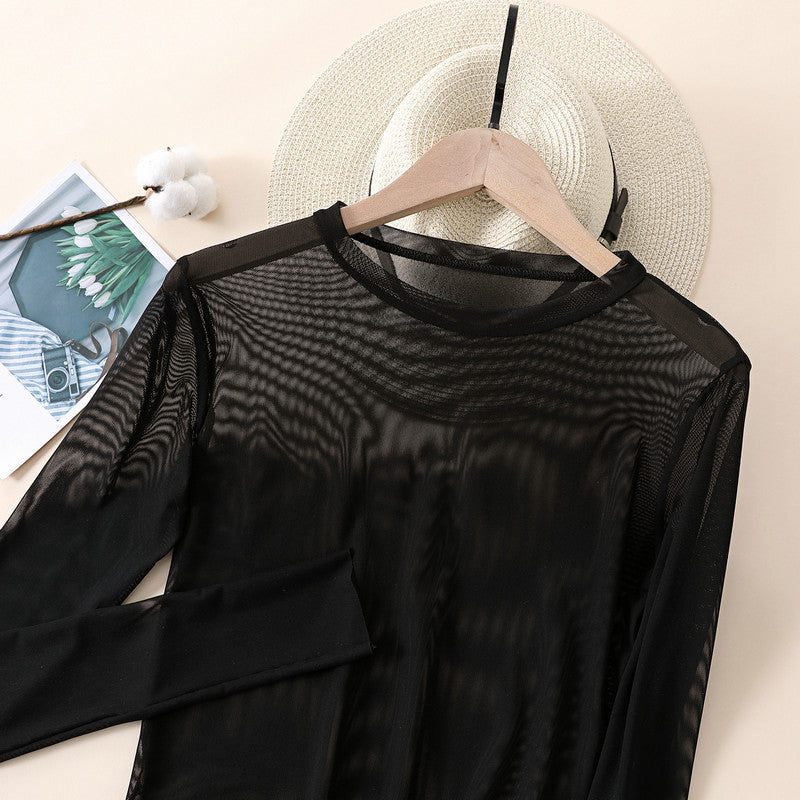 Ice Silk Mesh Sunscreen Base Shirt