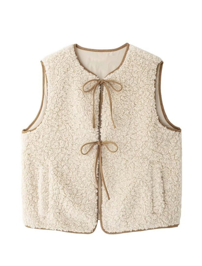 Fleece Sleeveless Crewneck Vest