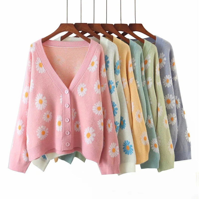 Floral Button-Up Cardigan