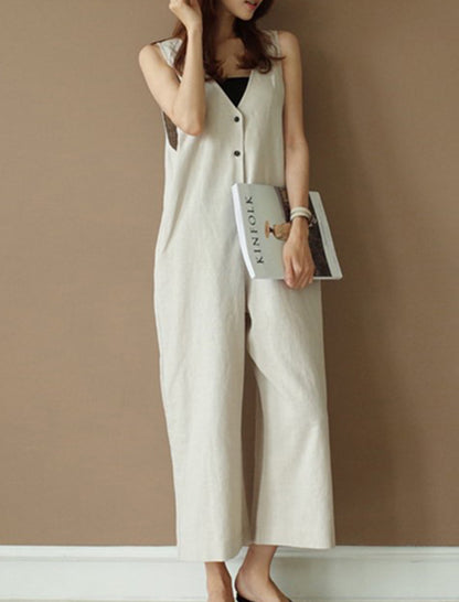 Sleeveless Wide-Leg Jumpsuit