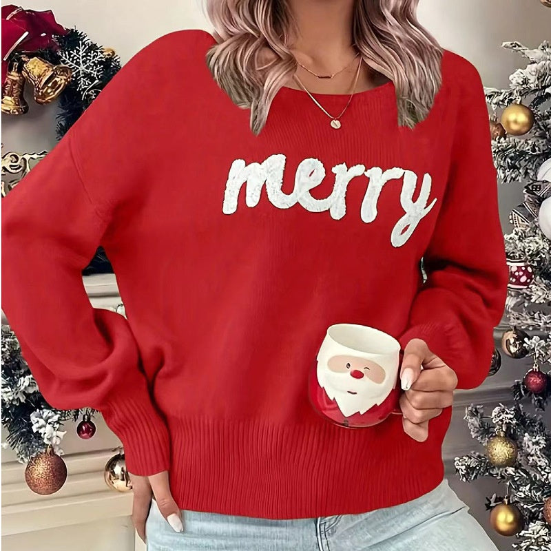 Christmas Round Neck Long Sleeve Sweater