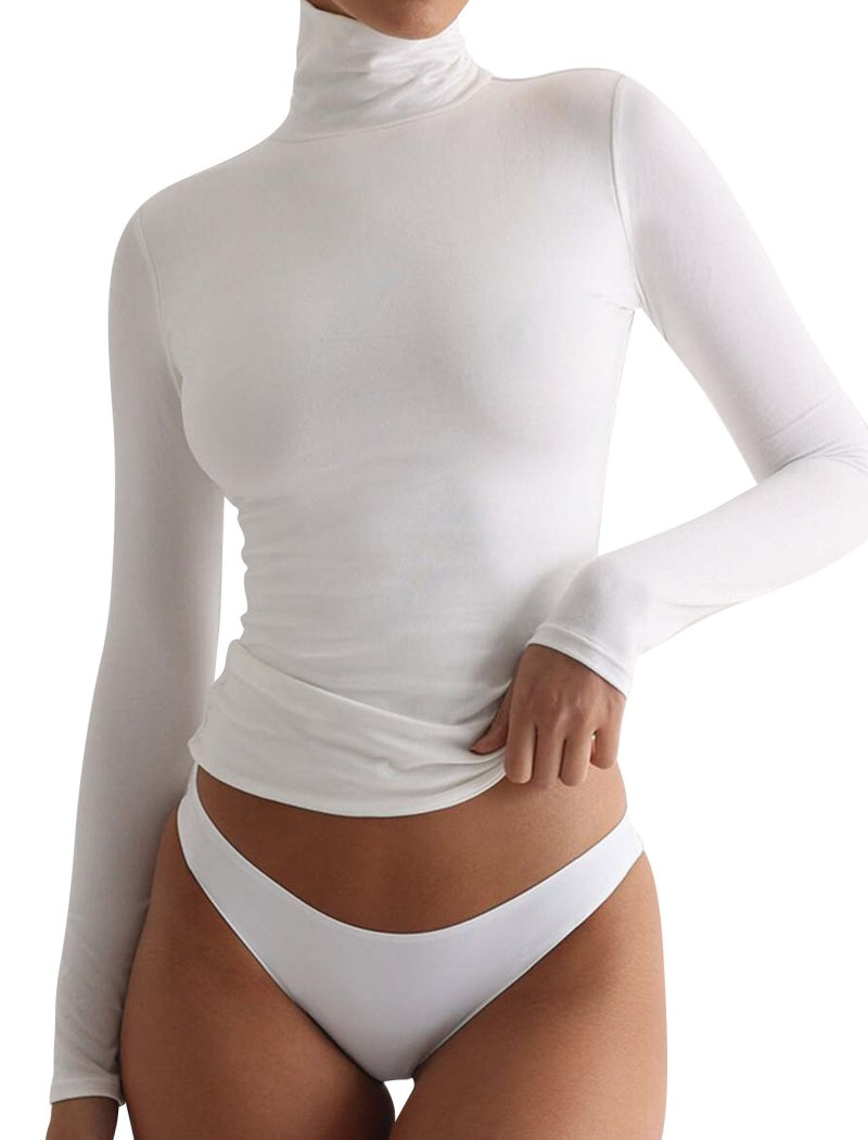 Slim-Fit Turtleneck Top