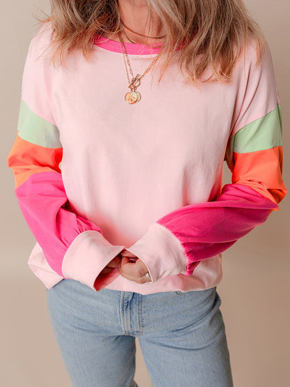 Colorblock Long-Sleeve Top