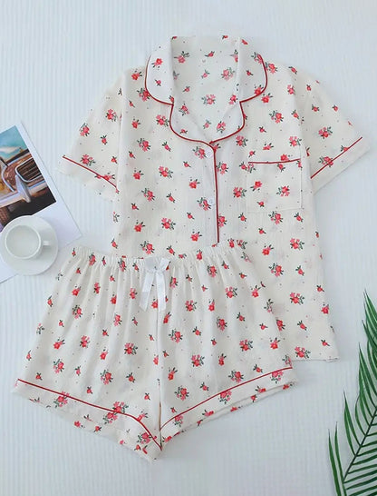 Floral Print Casual Lounge Set