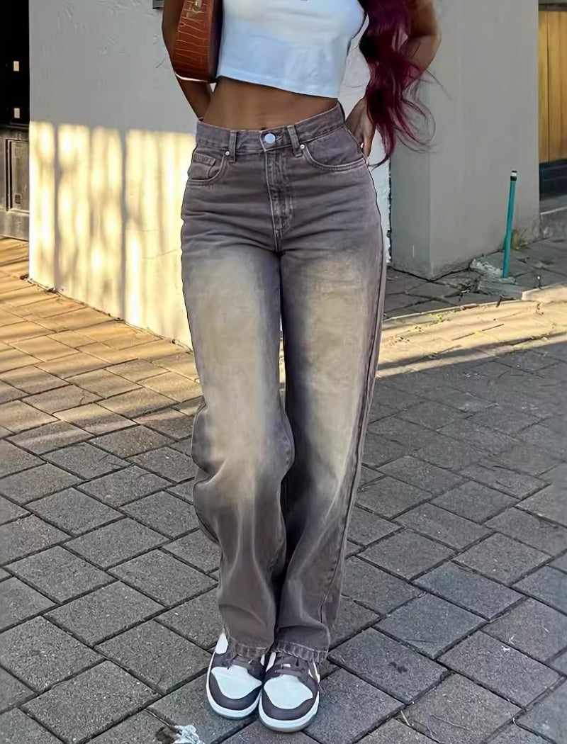 High-Waisted Relaxed Fit Jeans