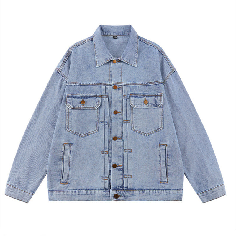 Oversized Button-Up Denim Jacket