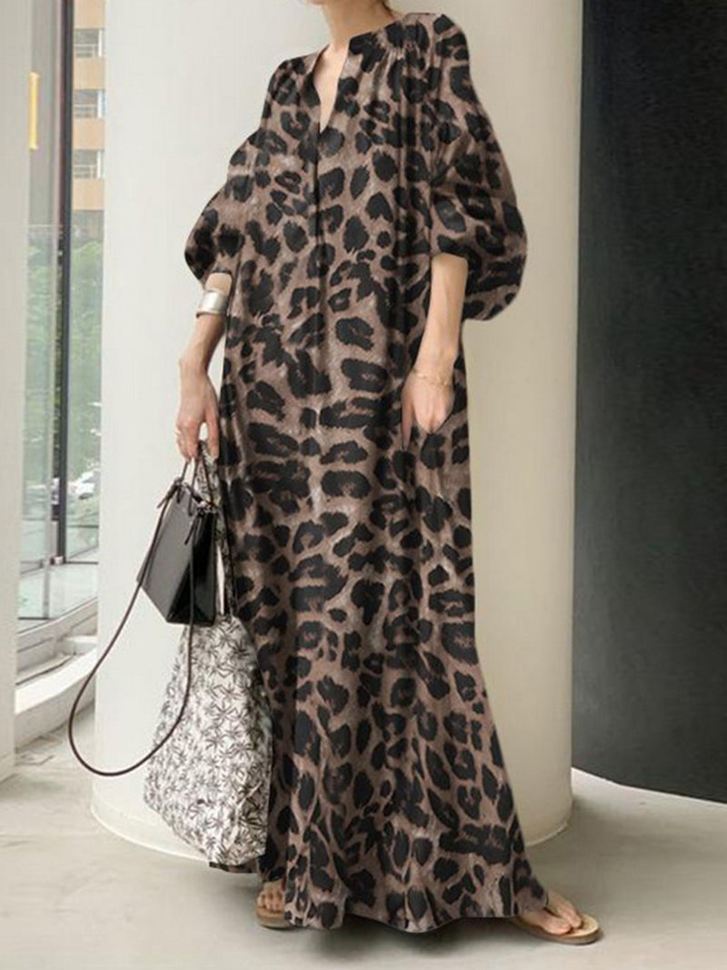 Leopard Print Maxi Dress