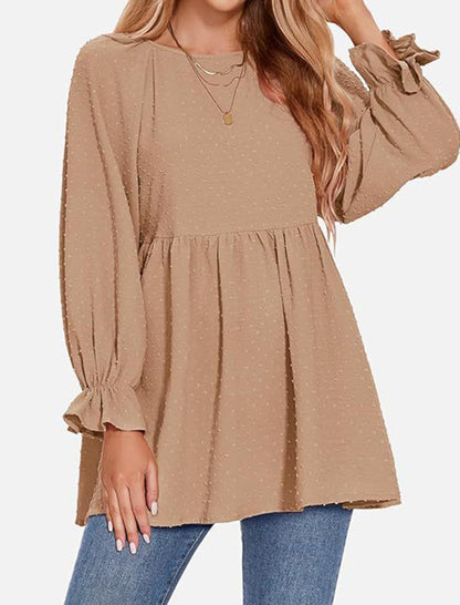 Ruffle Sleeve Shirt Blouse