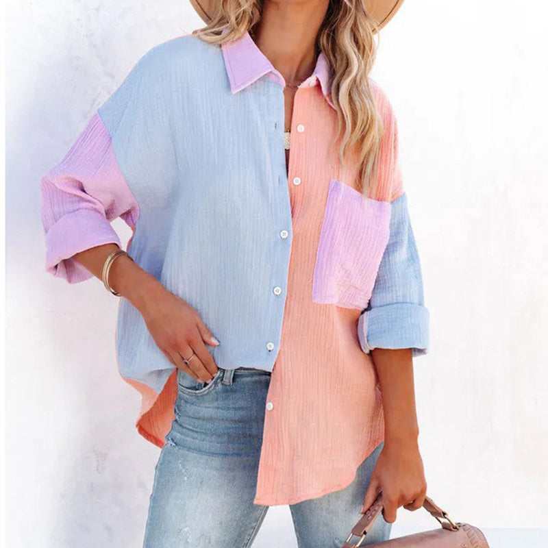 Colorblock Long-Sleeve Shirt