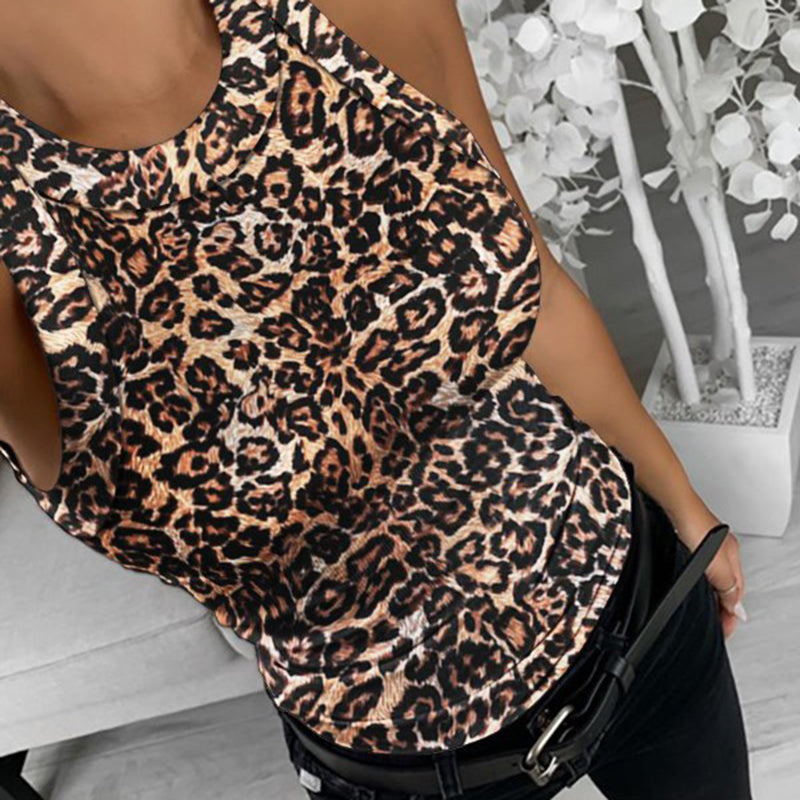 Printed Crewneck Tank Top