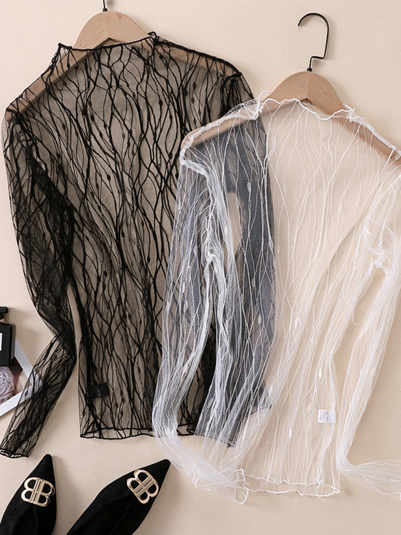 Sheer Long Sleeve Top