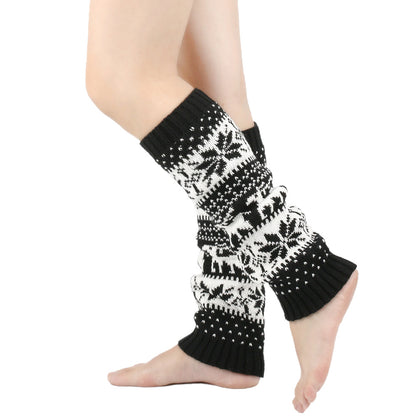 Reindeer Patterned Leg Warmers