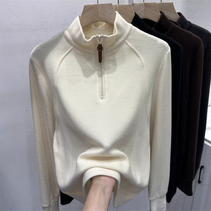 Half-Zip High Neck Pullover