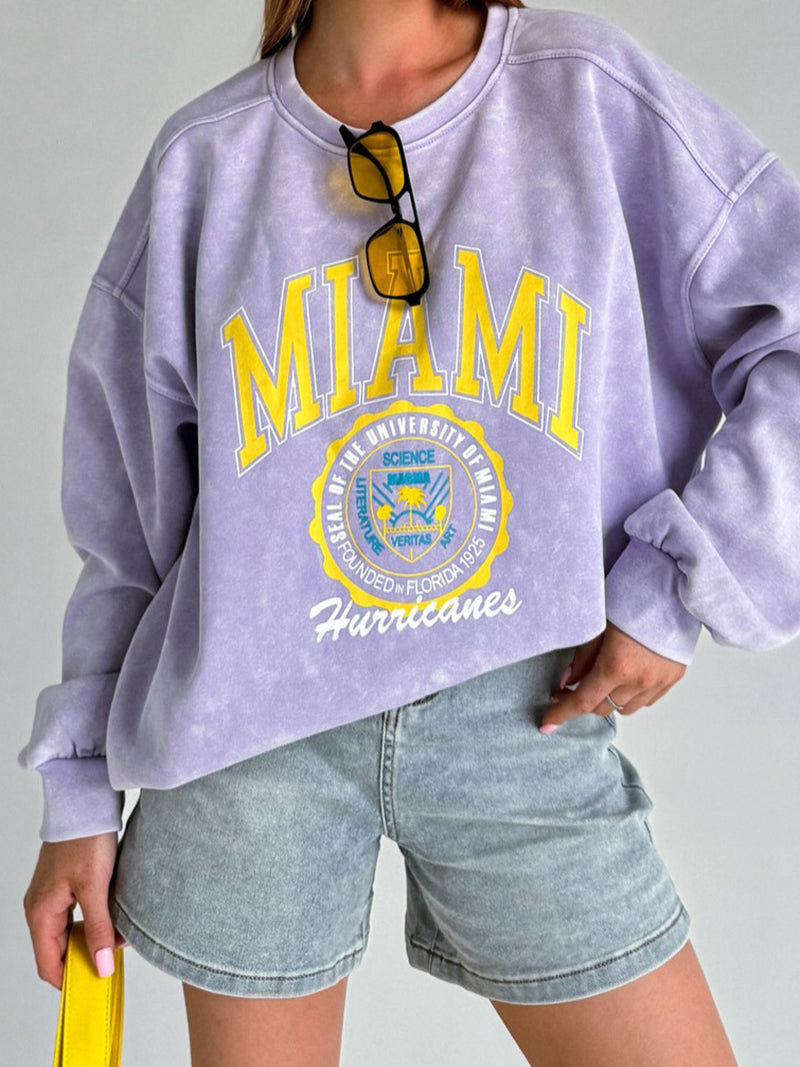 MIAMI Graphic Print Top