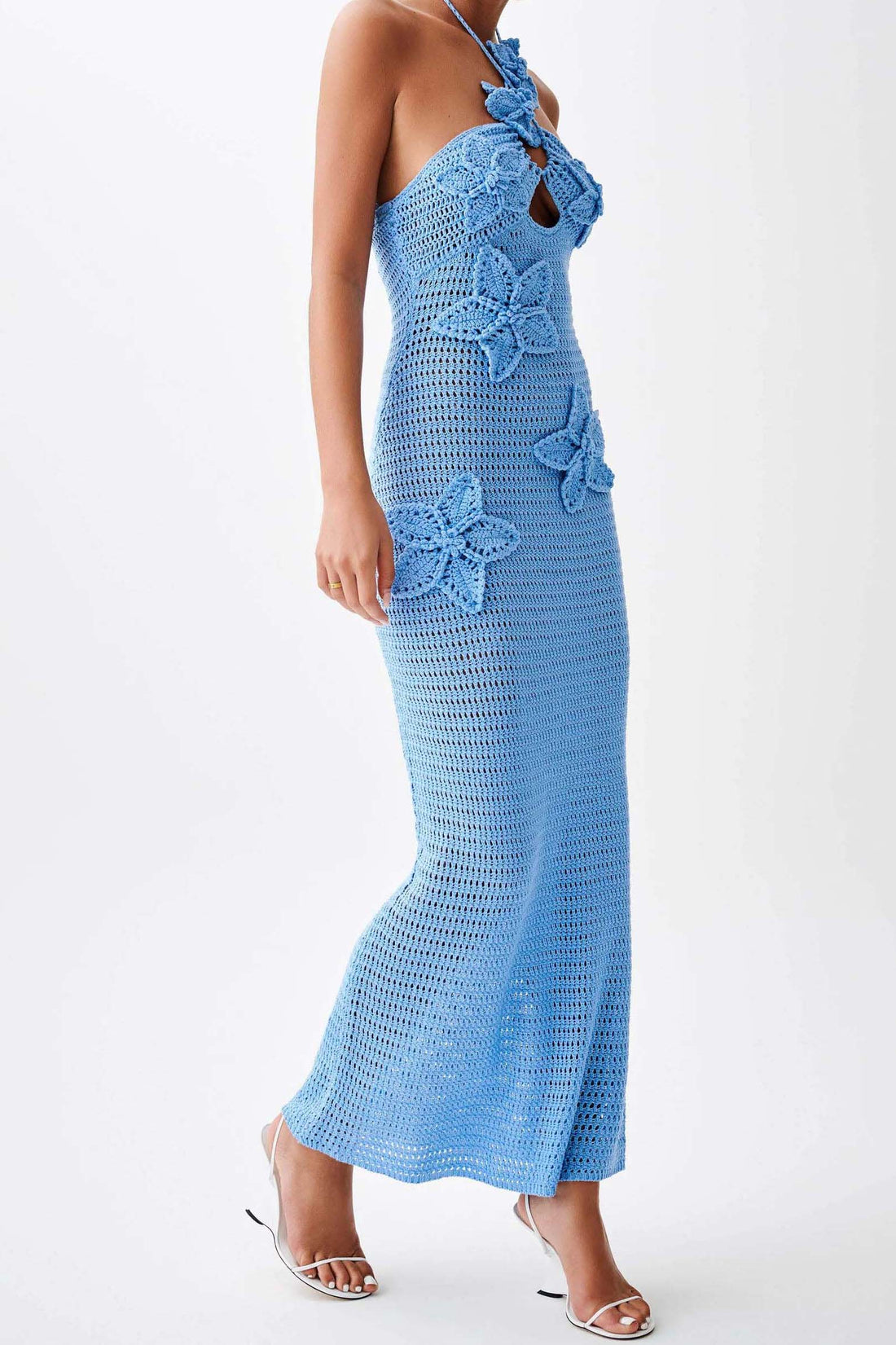 Crochet Halter Maxi Dress