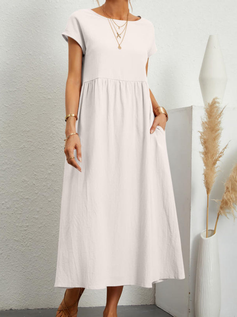 Cap-Sleeve Maxi Dress