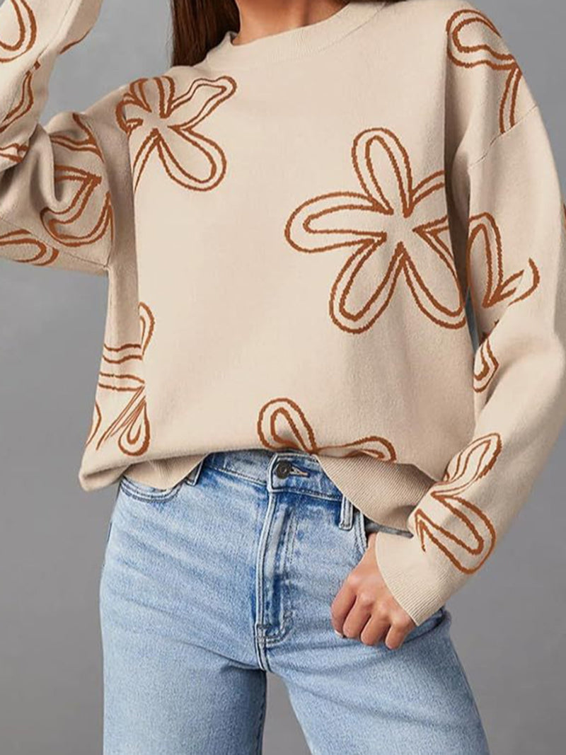 Floral Pullover Sweater