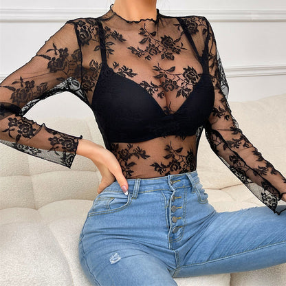 Floral Lace Sheer Top