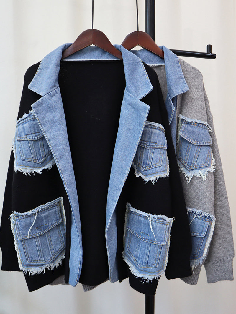 Patchwork Pocket Denim Jacket