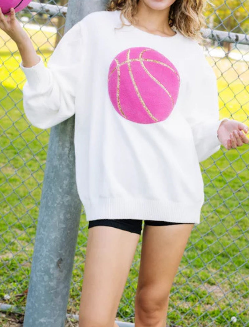 Graphic Basketball Print Top