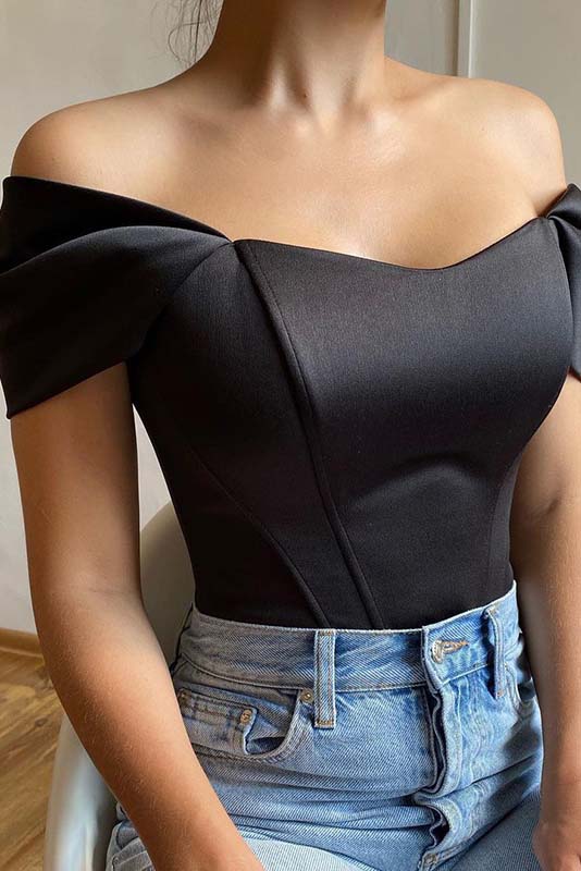 Solid Off-Shoulder Top