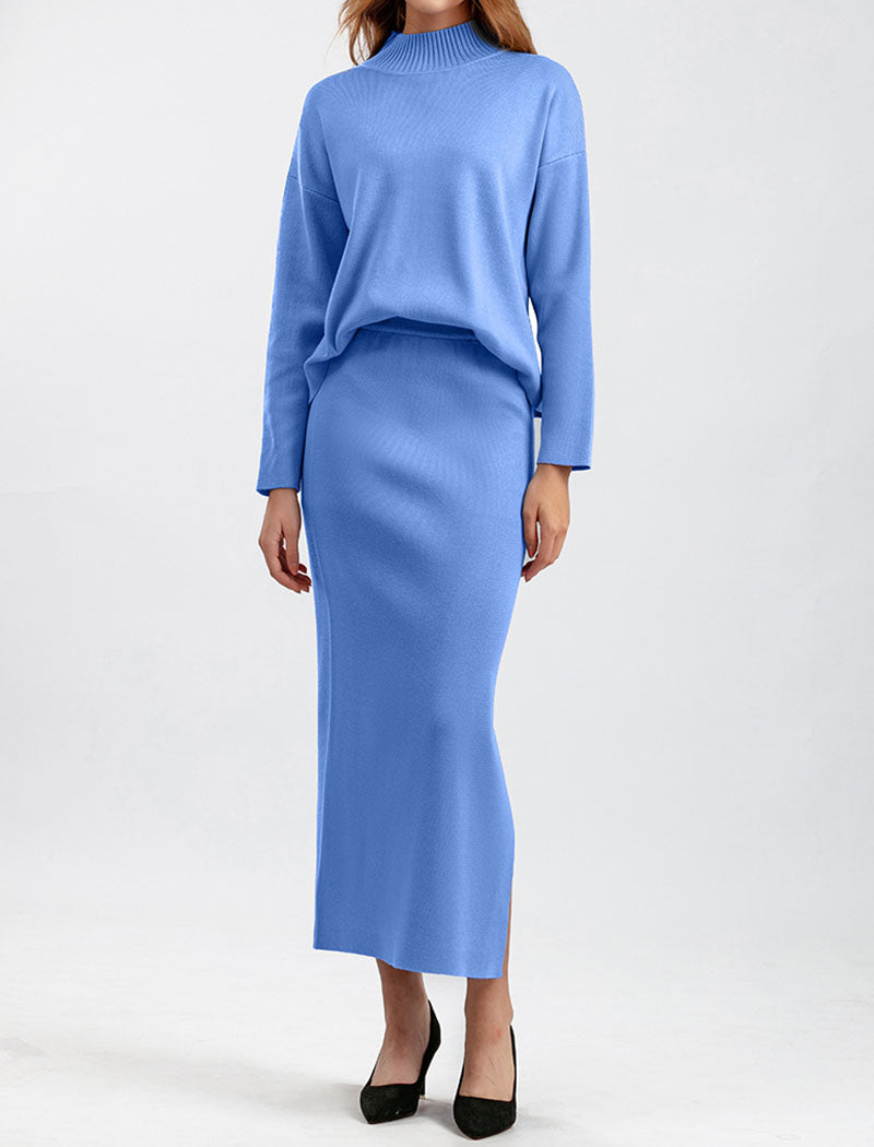Relaxed Fit Knit with Maxi Skirt Set
