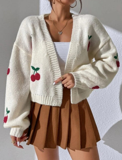 Cherry Knit Cardigan