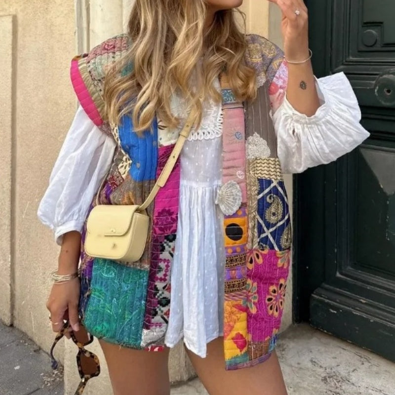 Sleeveless Printed Vest