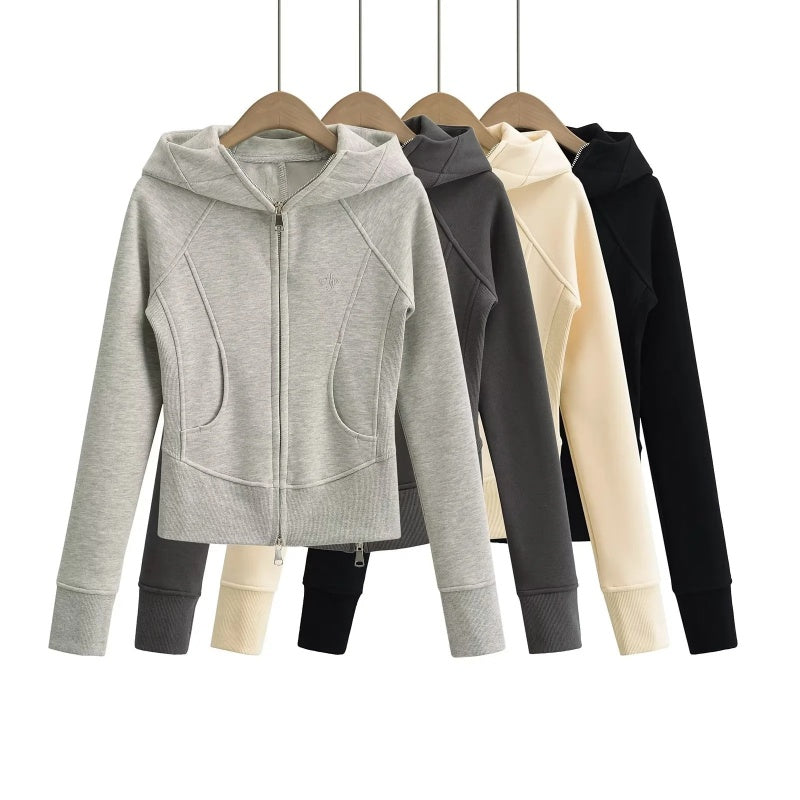 Zip-Up Slim Fit Fleece Jacket