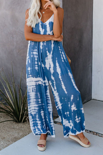 Tie-Dye Wide-Leg Jumpsuit