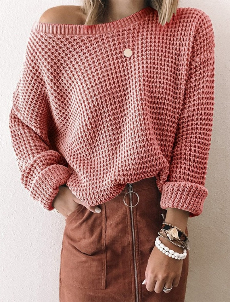 Off-Shoulder Knit Sweater