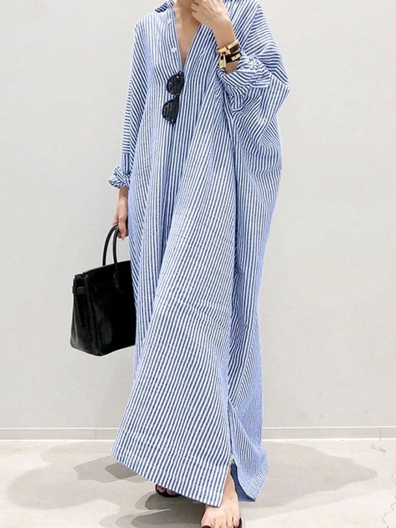 Striped Oversized Maxi Dress