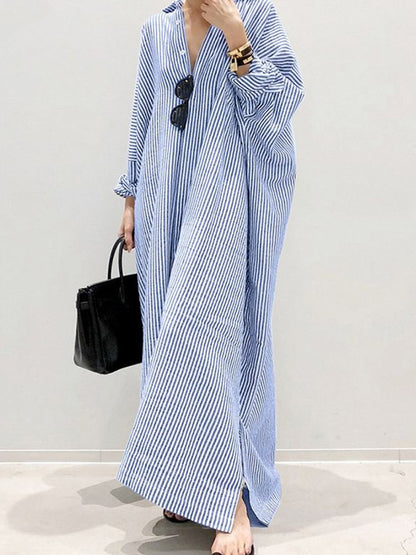 Striped Oversized Maxi Dress