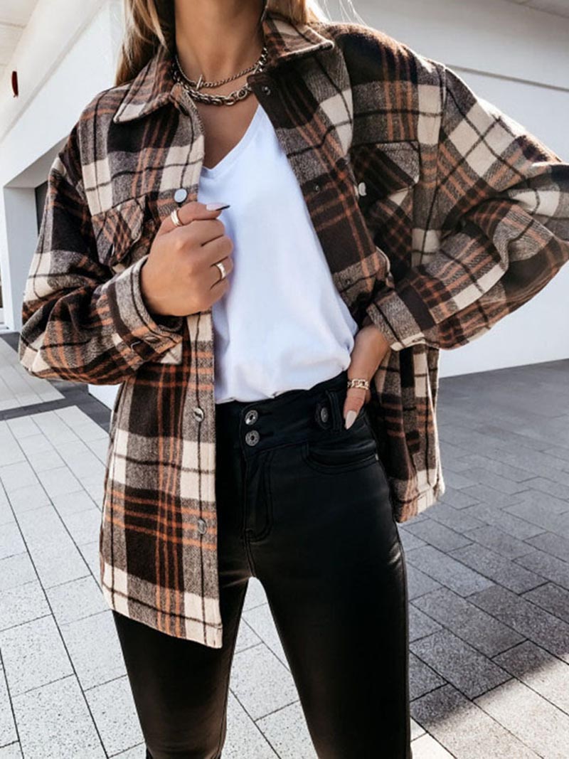 Plaid Button-Up Shacket