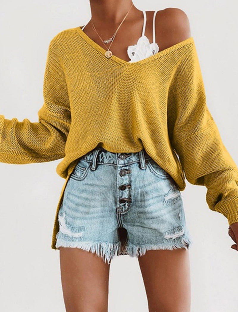 Oversized V-Neck Sweater