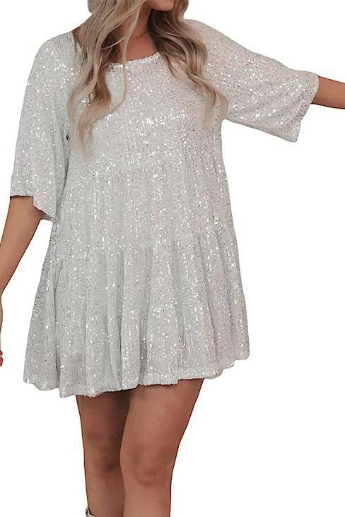 Glitter Swing Mini Dress