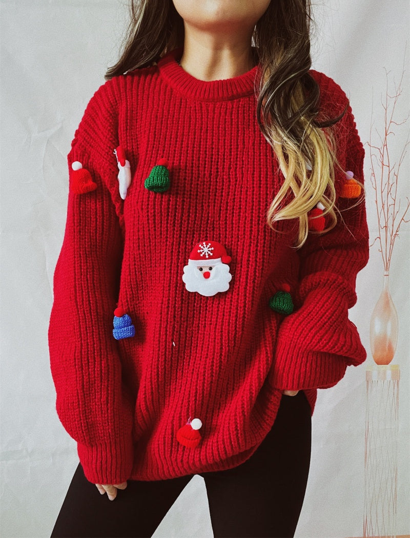 3D Christmas Santa Sweater