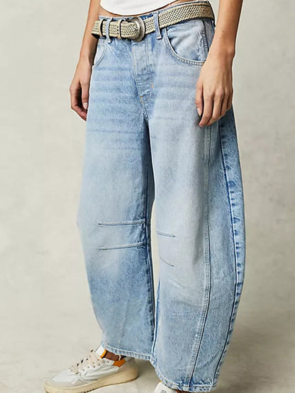 Wide-Leg Mid-Rise Pants