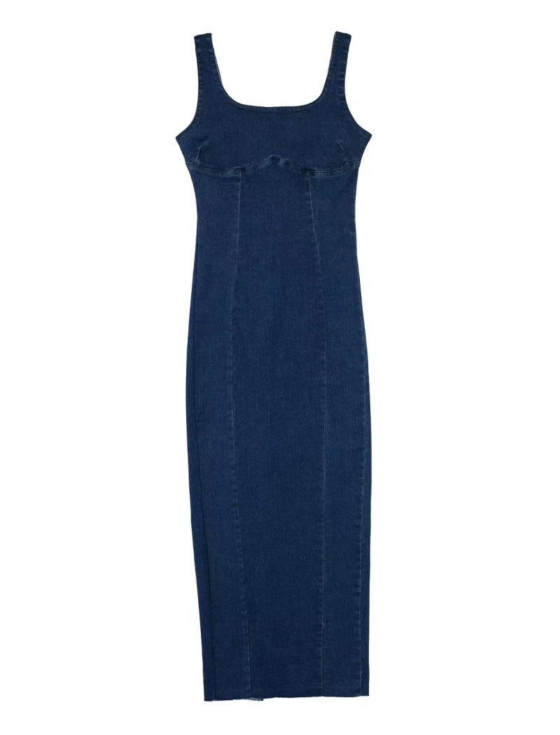 Fitted Denim Bodycon Dress