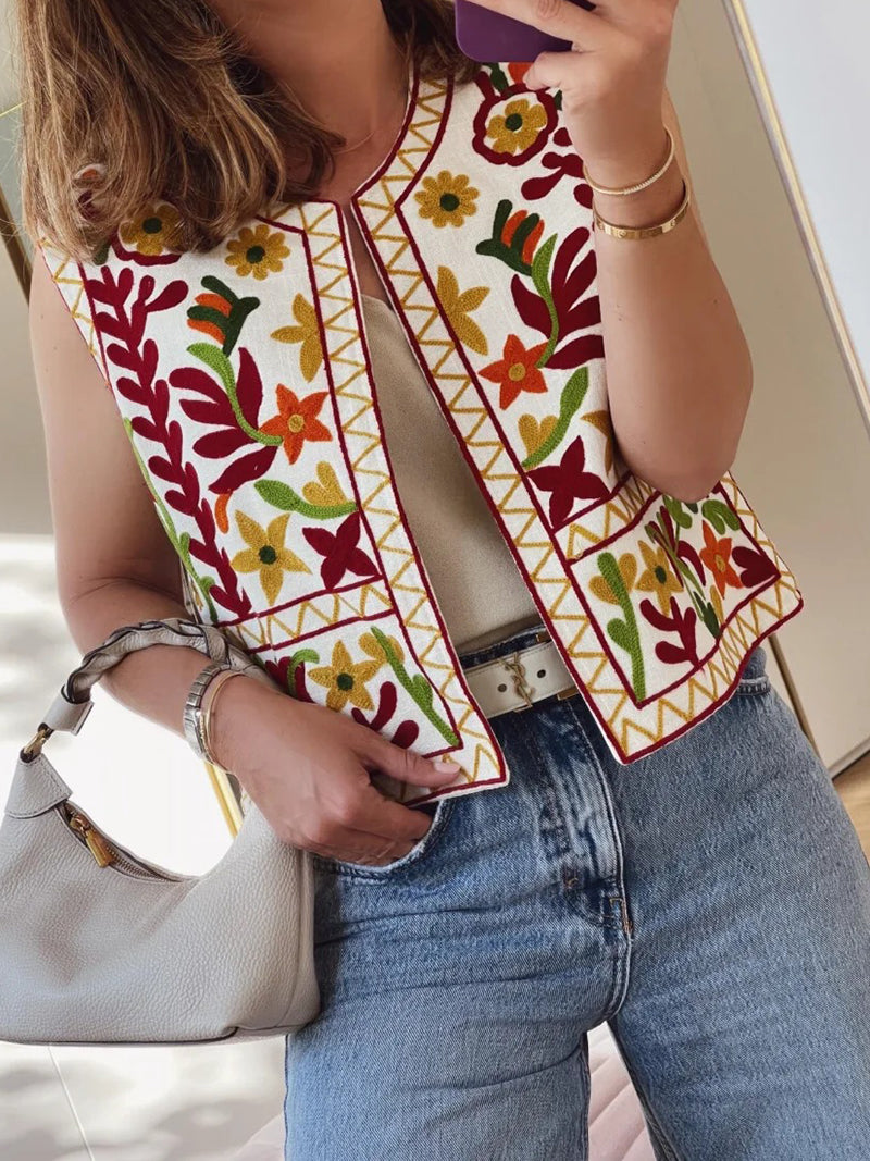 Floral Print Vest