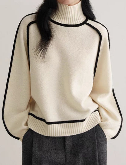 Relaxed Fit Pullover Knit Sweater